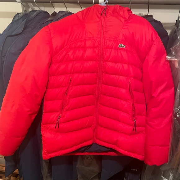 Lacoste puffer! Worn once! Going for $275+ as of right now.